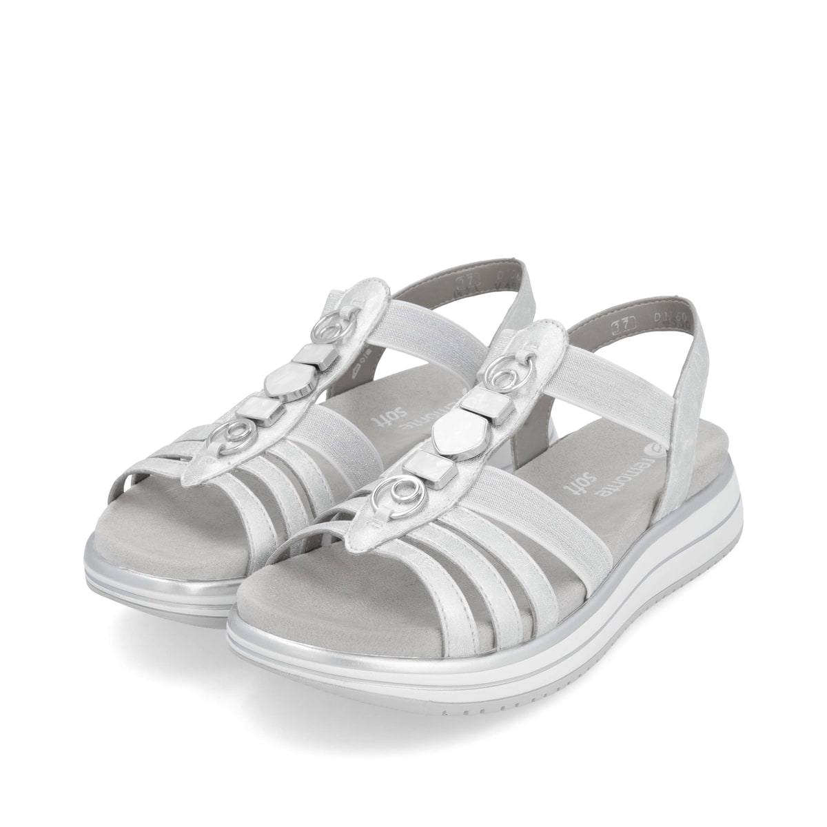 Remonte Damen Riemchensandalen - Silber/Platin