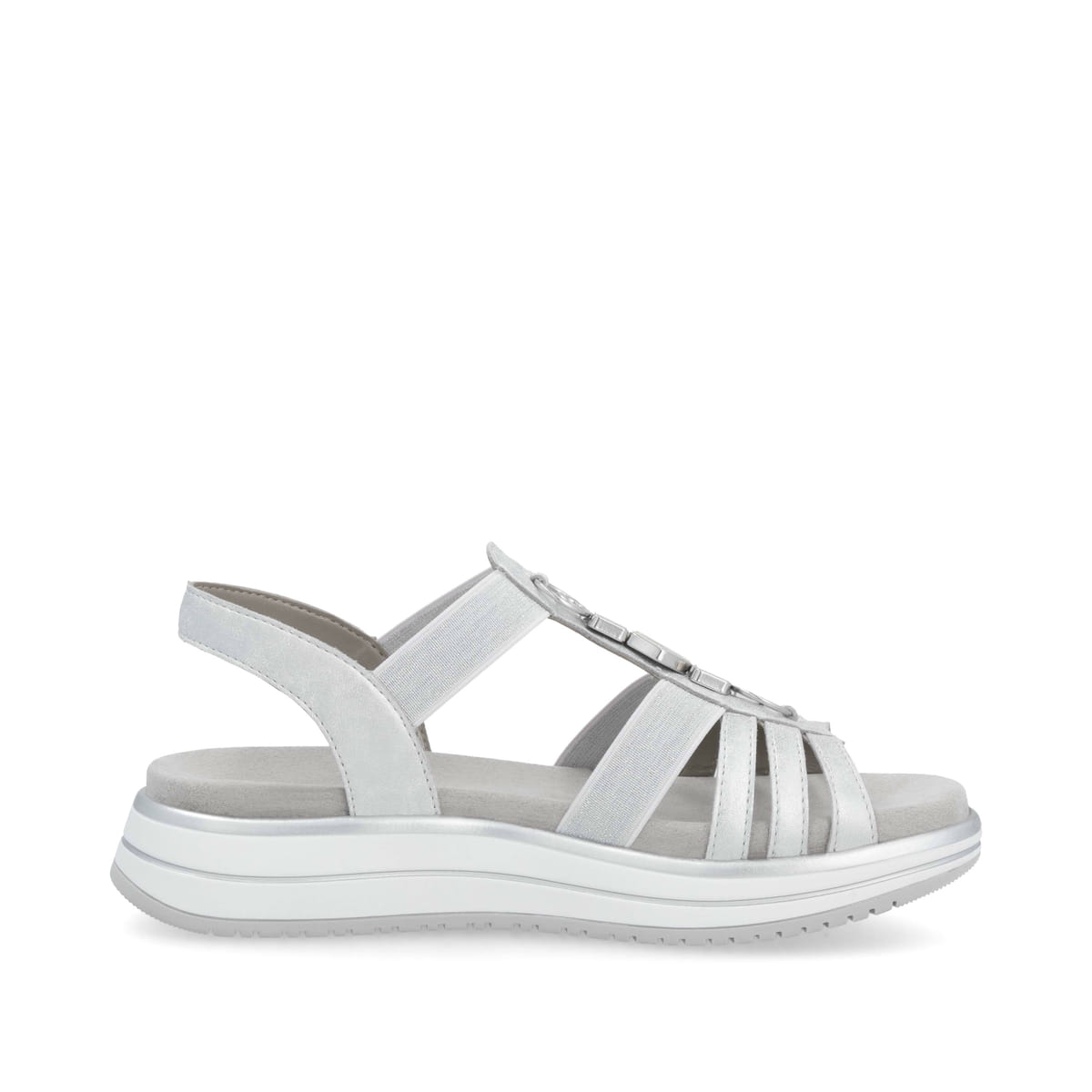 Remonte Damen Riemchensandalen - Silber/Platin