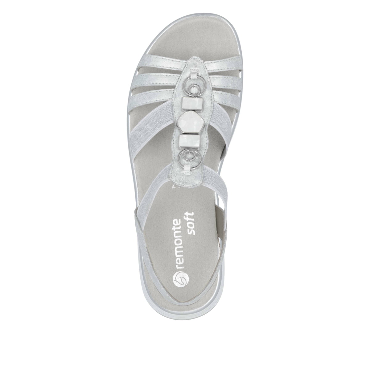 Remonte Damen Riemchensandalen - Silber/Platin