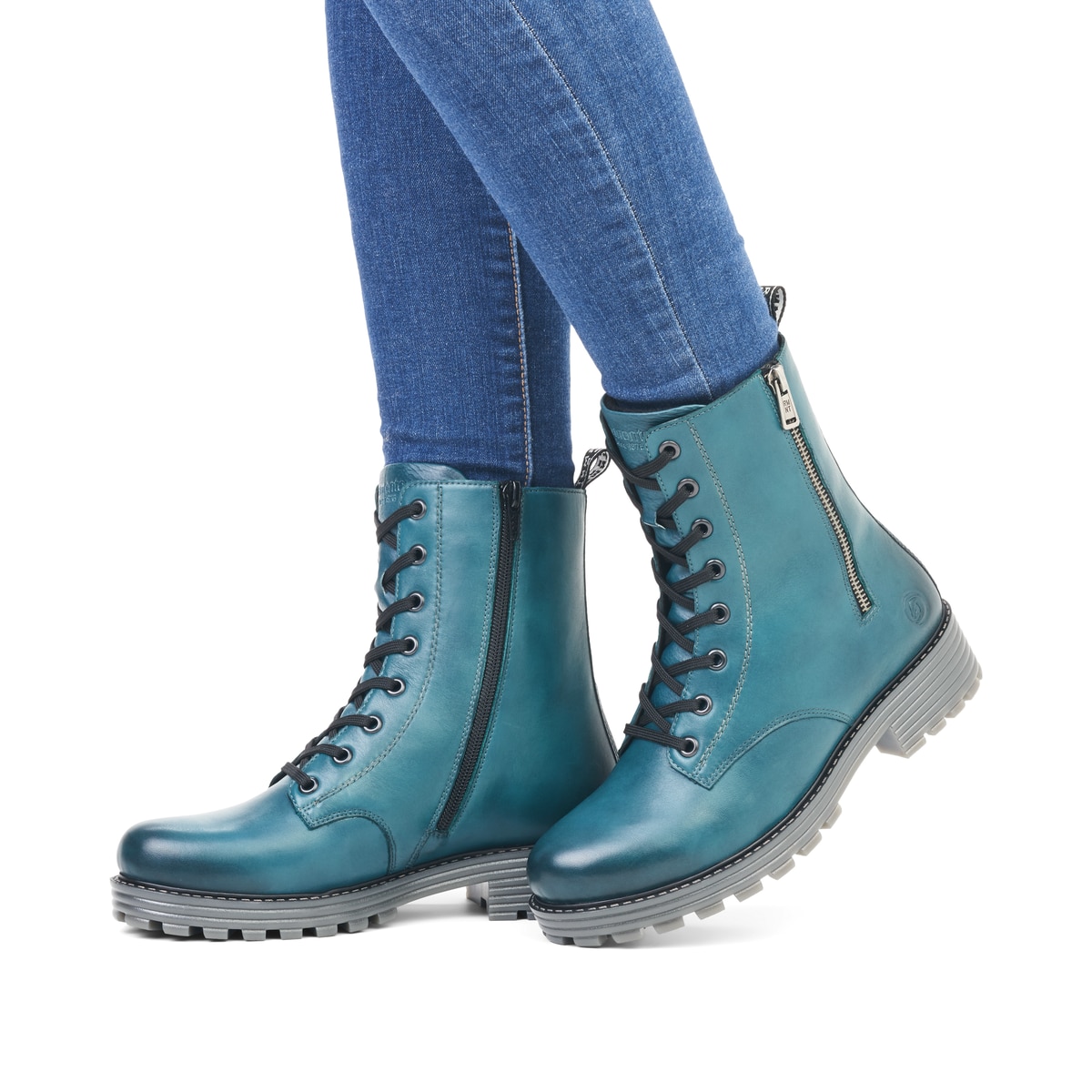 Remonte Damen Schnürstiefel - Blau