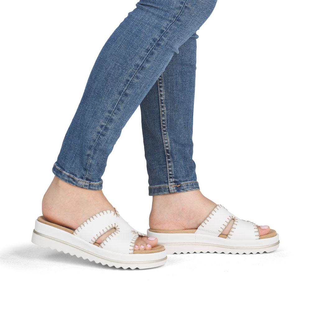 Remonte Damen Pantoletten - Weiss