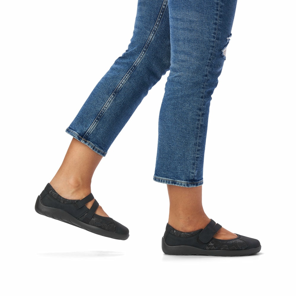 Remonte Damen Ballerinas - Schwarz