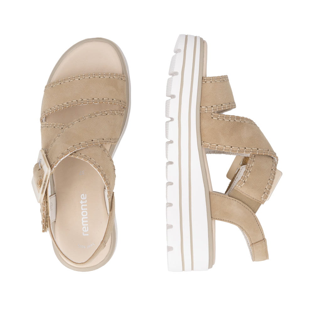 Remonte Damen Keilsandaletten - Beige