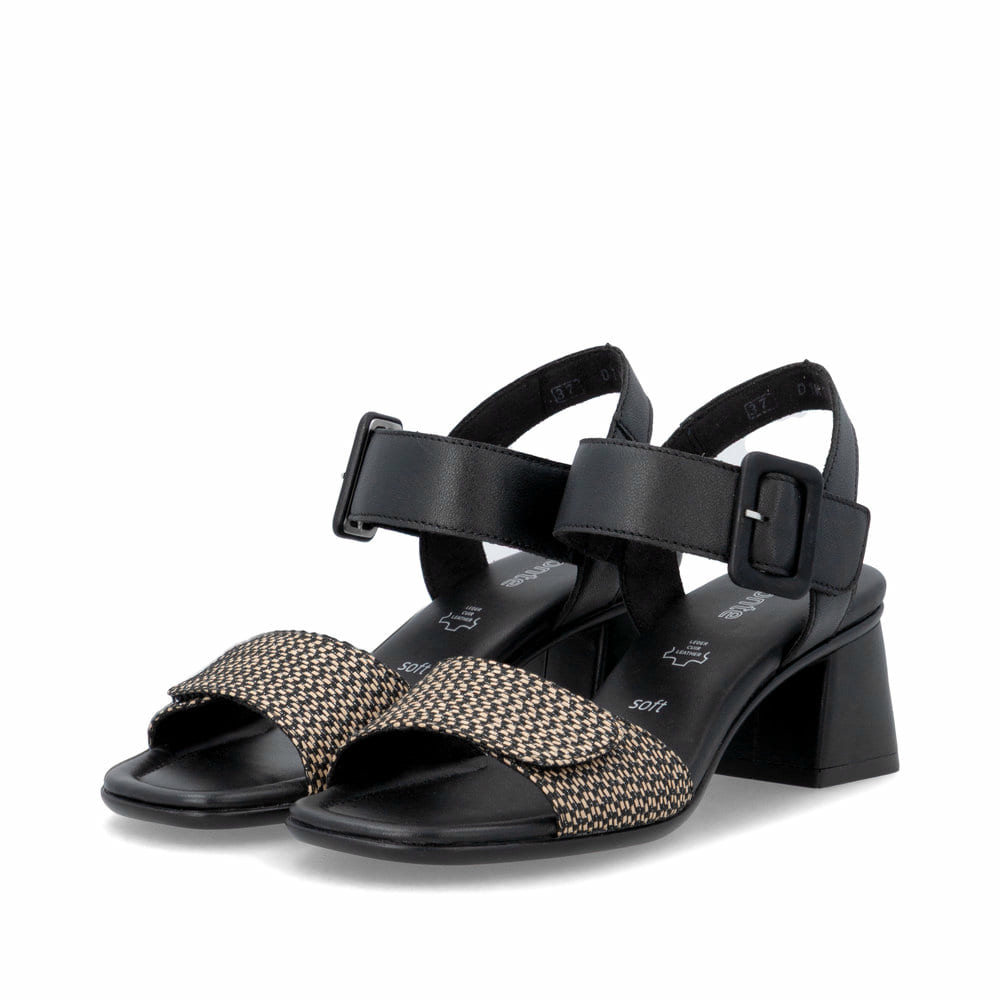 Remonte Damen Riemchensandaletten - Schwarz