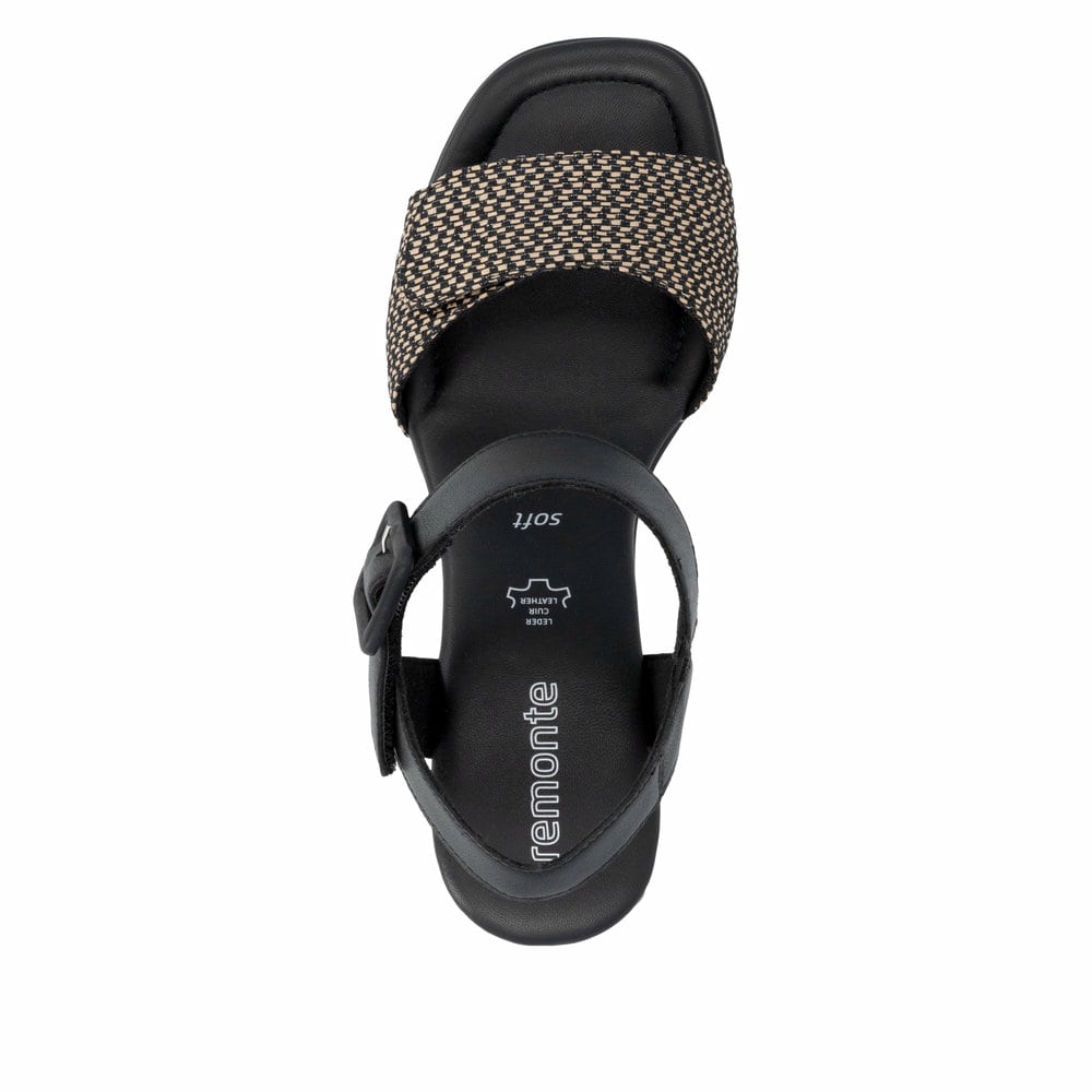 Remonte Damen Riemchensandaletten - Schwarz