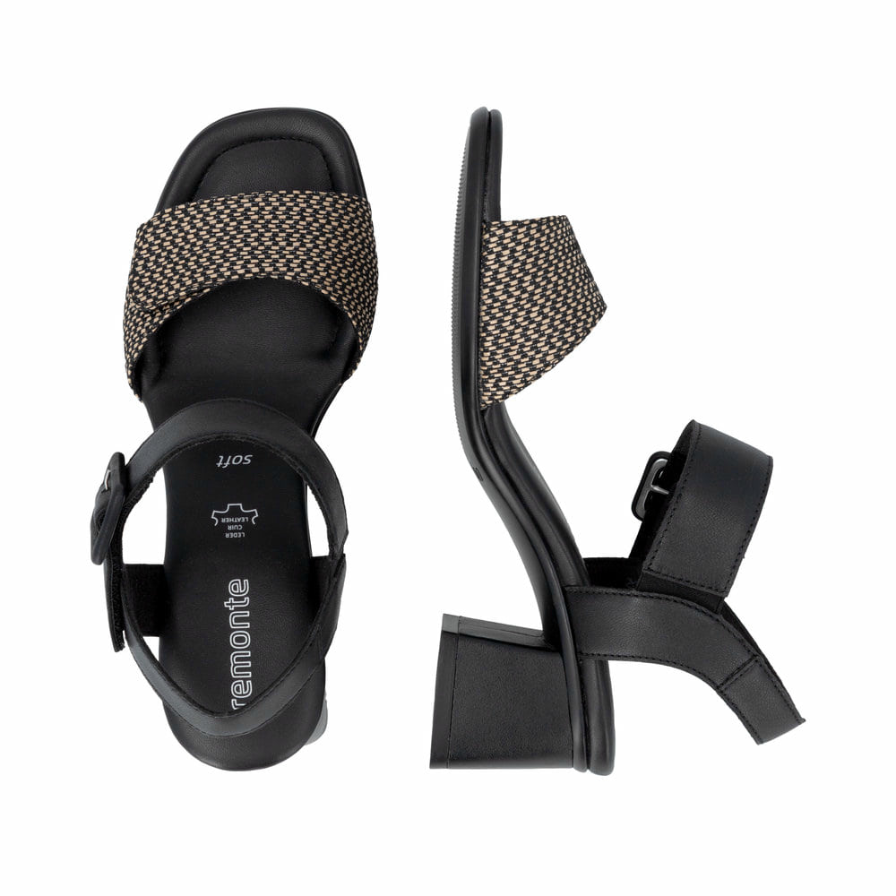 Remonte Damen Riemchensandaletten - Schwarz
