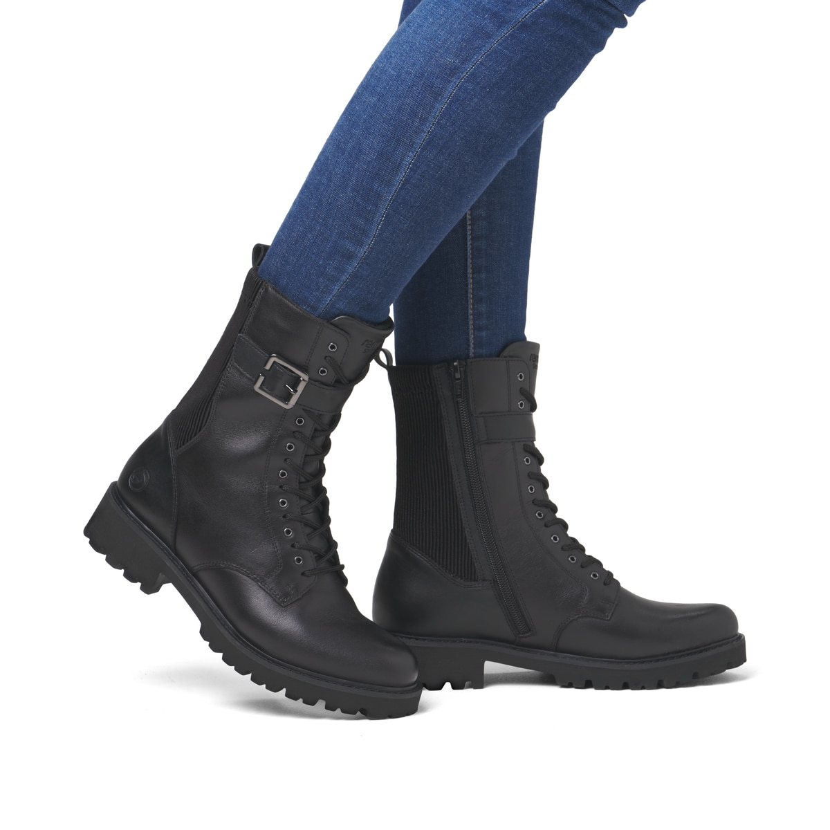 Remonte Damen Biker Boots - Schwarz