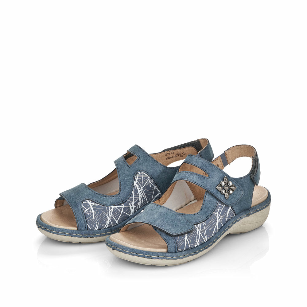 Remonte Damen Riemchensandalen - Blau