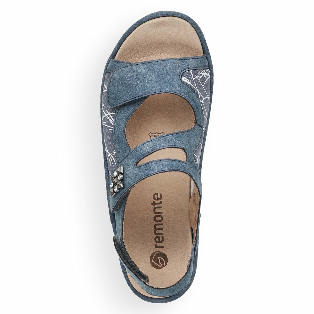 Remonte Damen Riemchensandalen - Blau
