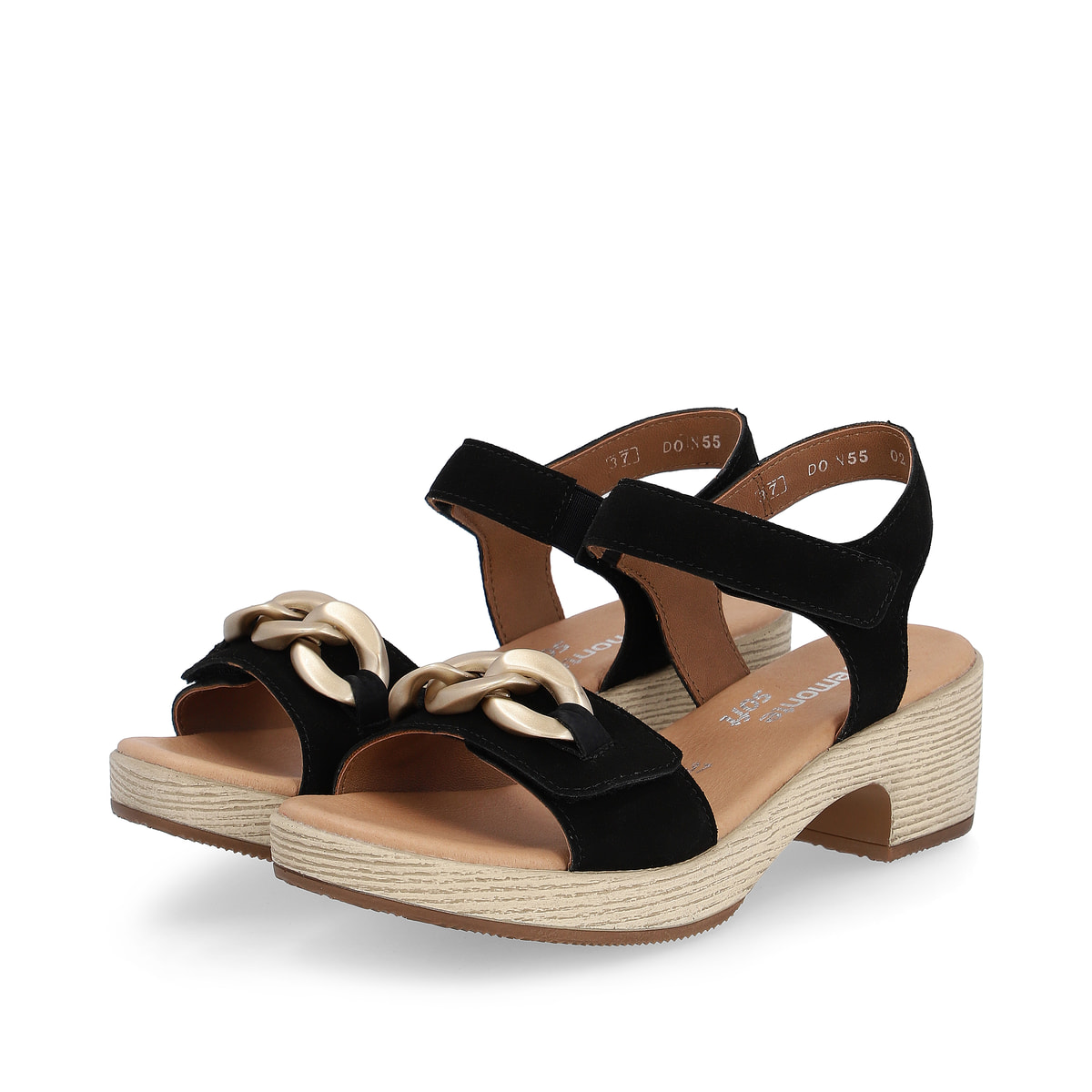 Remonte Damen Riemchensandaletten - Schwarz