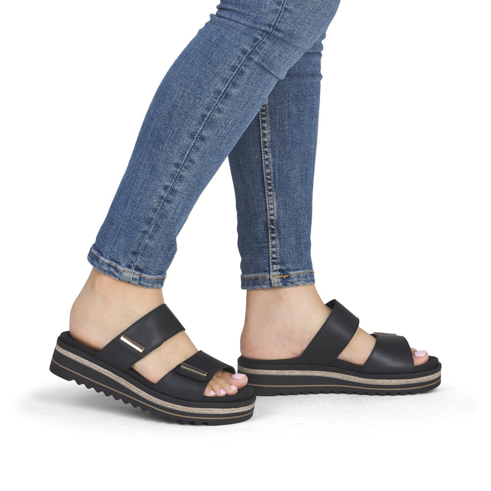 Remonte Damen Pantoletten - Schwarz