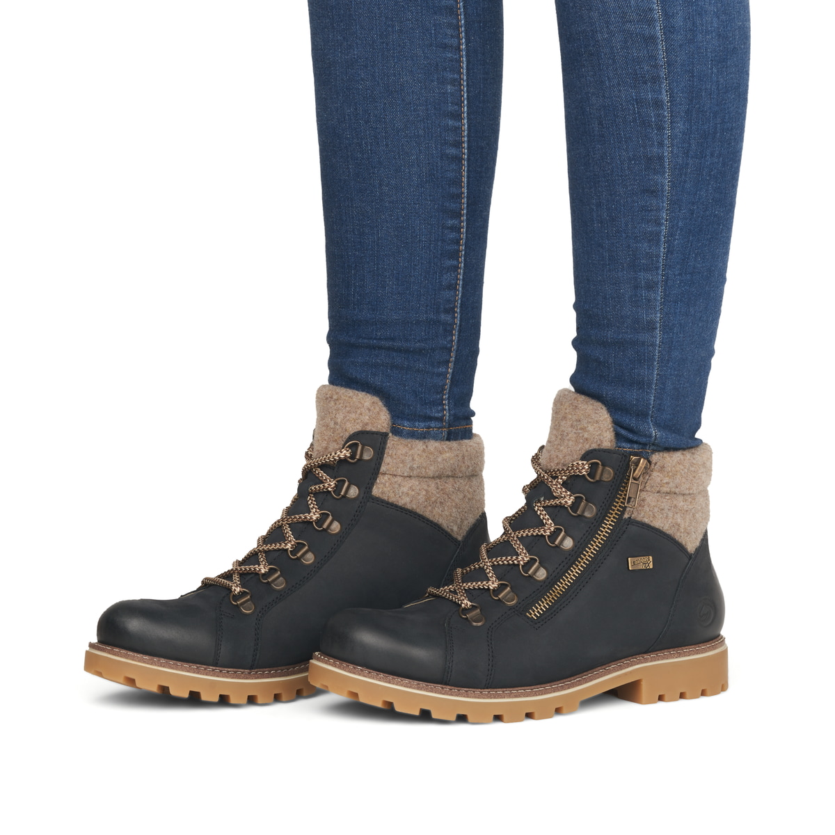 Remonte Damen Schnürstiefel - Blau