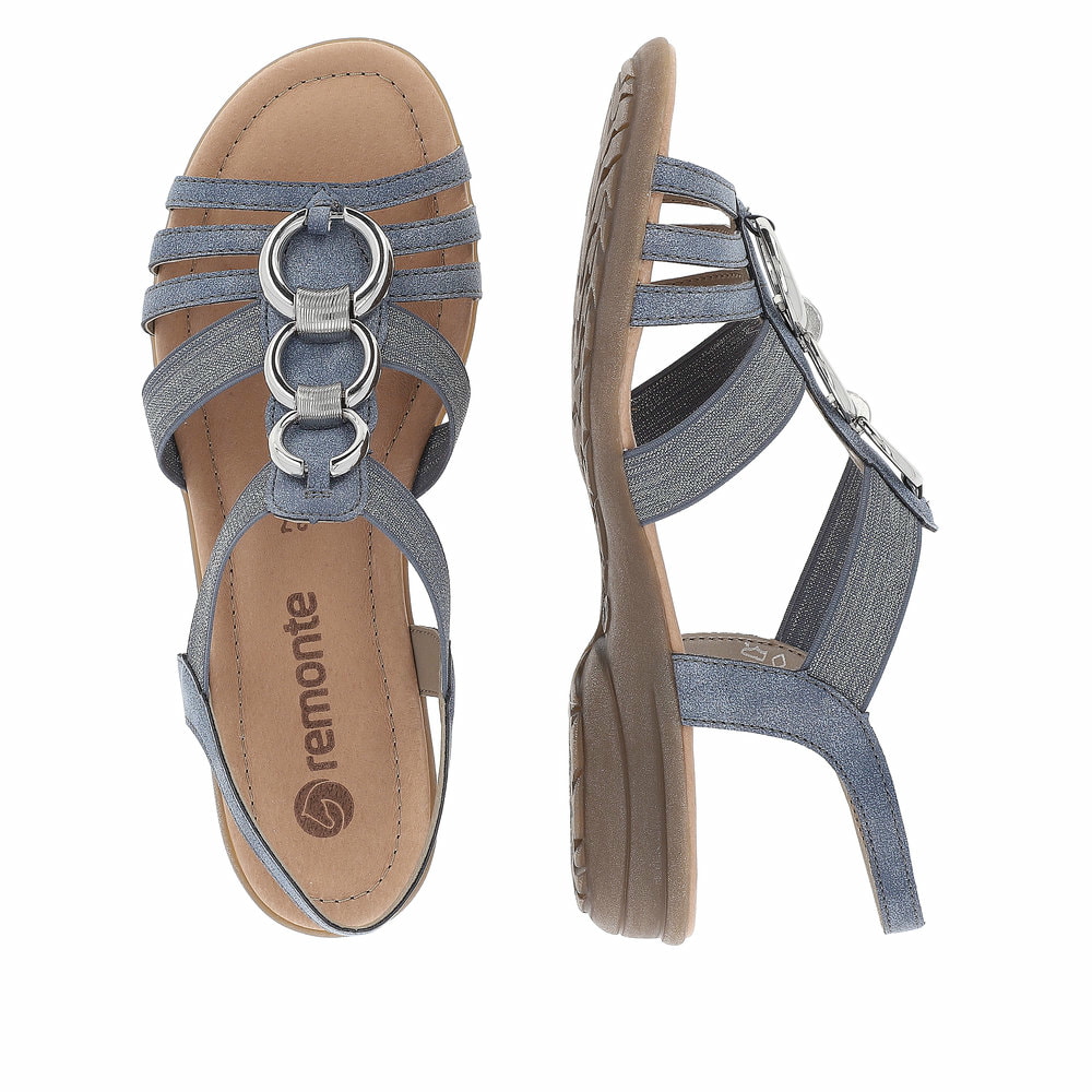 Remonte Damen Riemchensandalen - Blau
