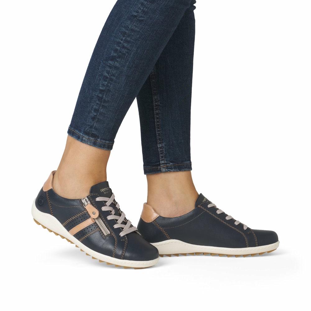 Remonte Damen Schnürschuhe - Blau