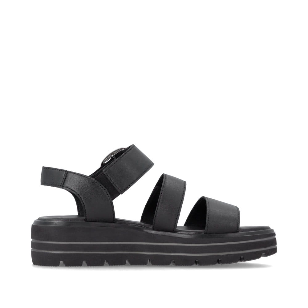 Remonte Damen Keilsandaletten - Schwarz
