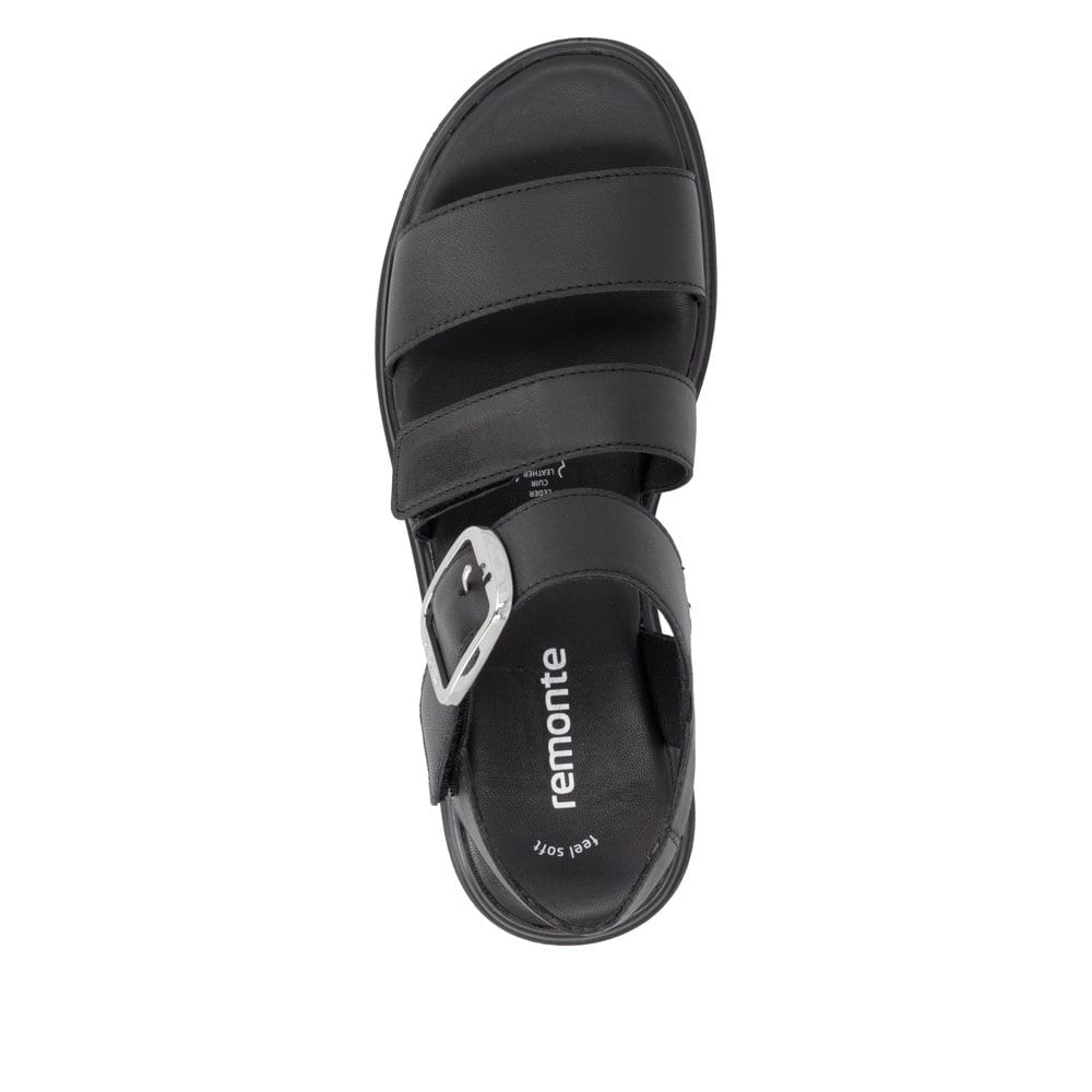 Remonte Damen Keilsandaletten - Schwarz