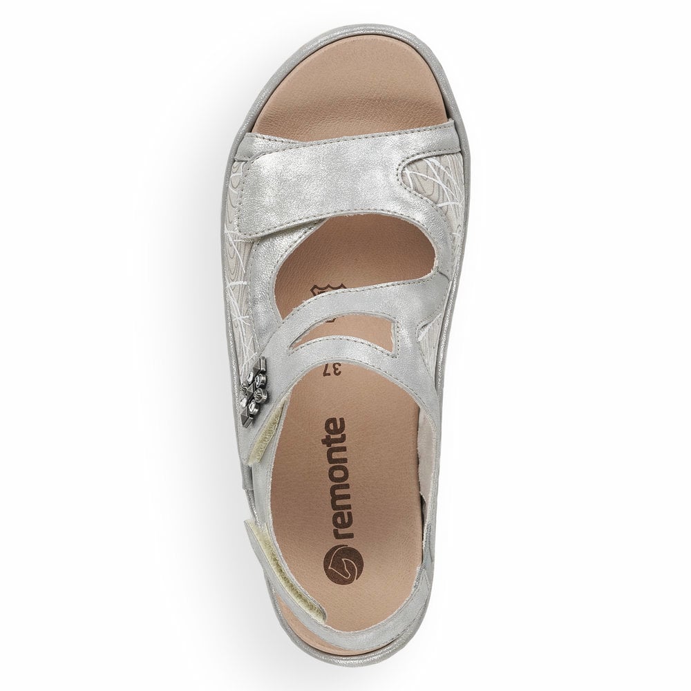 Remonte Damen Riemchensandalen - Grau