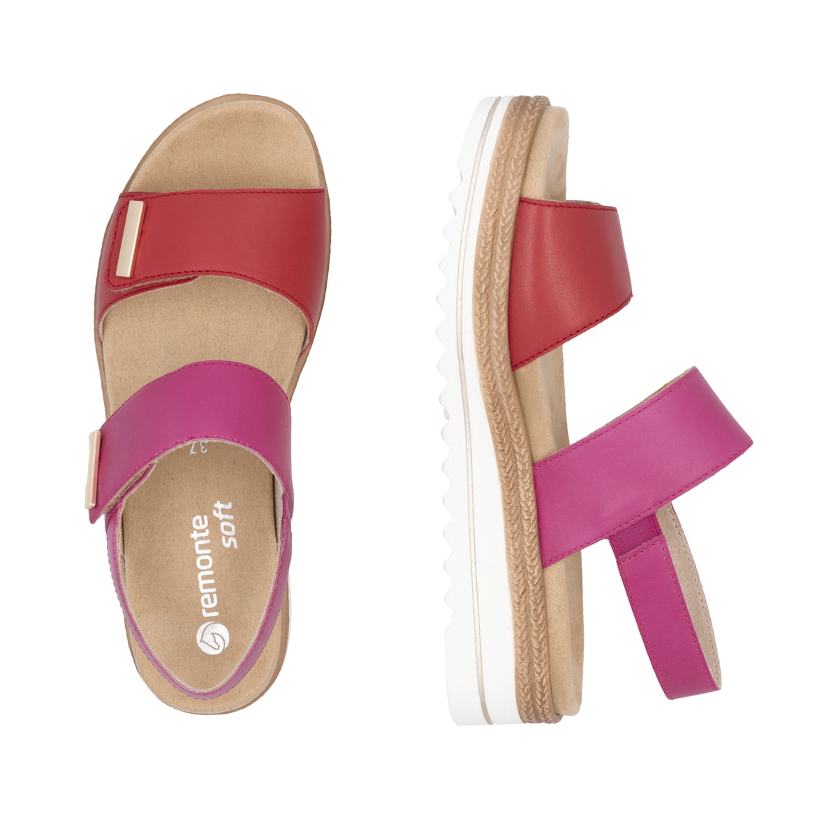 Remonte Damen Keilsandaletten - Rosa