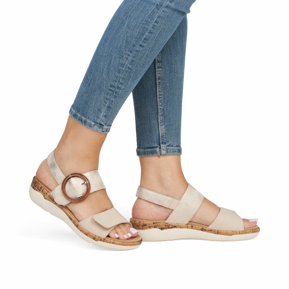 Remonte Damen Riemchensandalen - Beige
