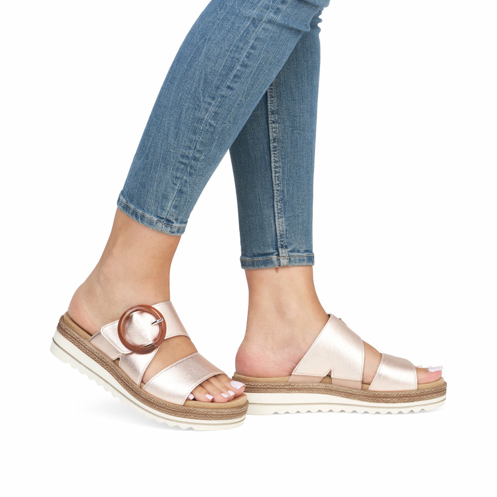 Remonte Damen Pantoletten - Metallic