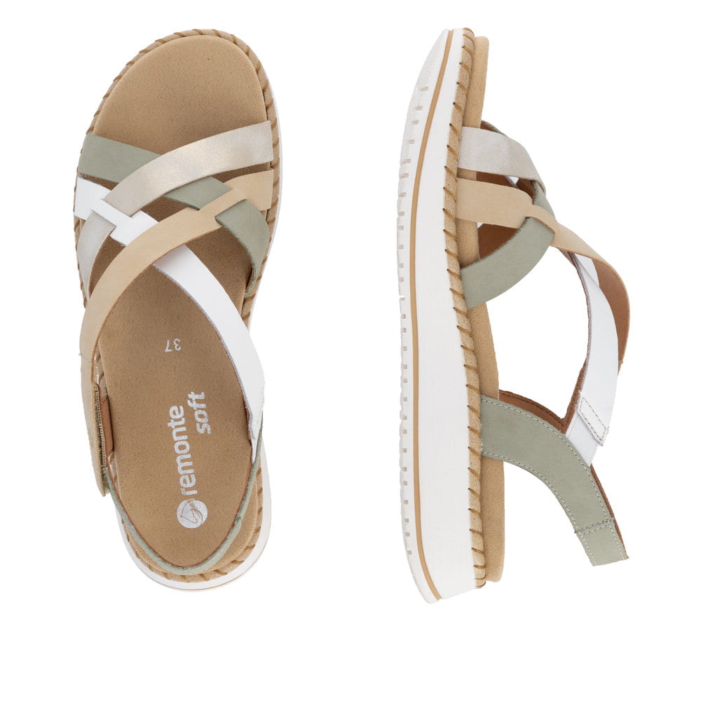 Remonte Damen Riemchensandalen - Grün