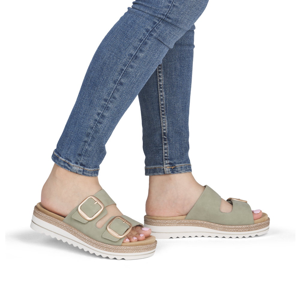 Remonte Damen Pantoletten - Grün