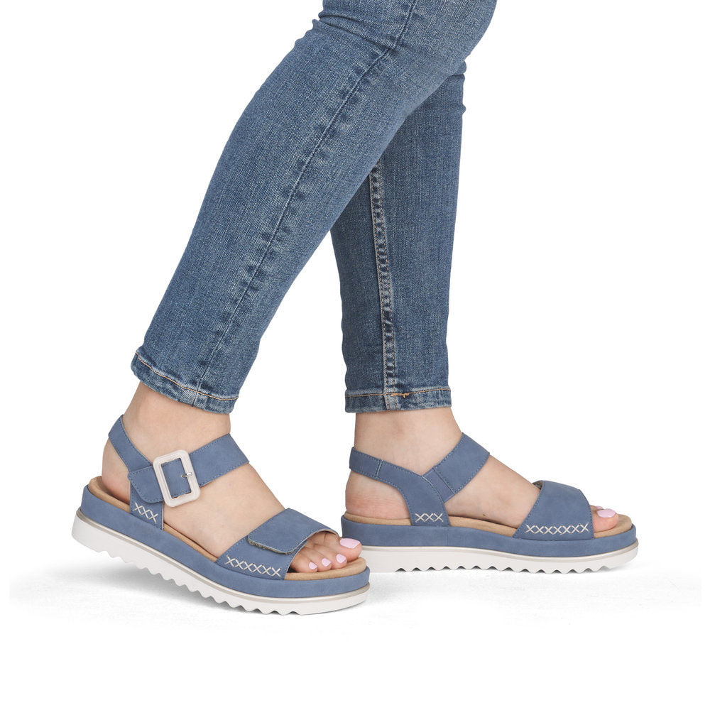 Remonte Damen Riemchensandalen - Blau
