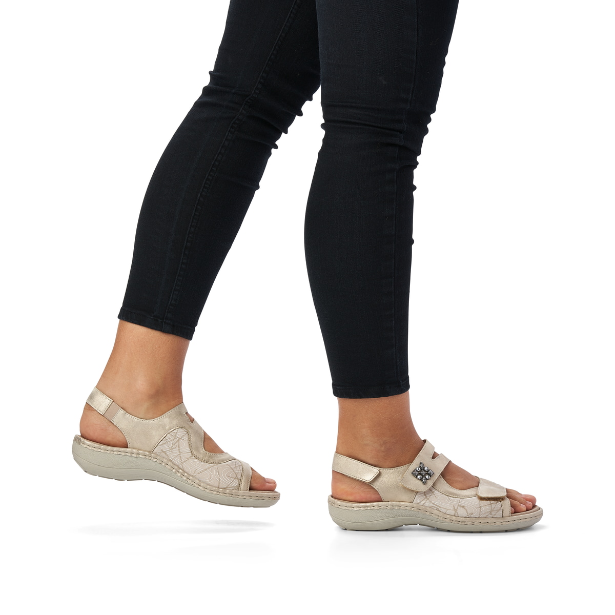 Remonte Damen Riemchensandalen - Metallic