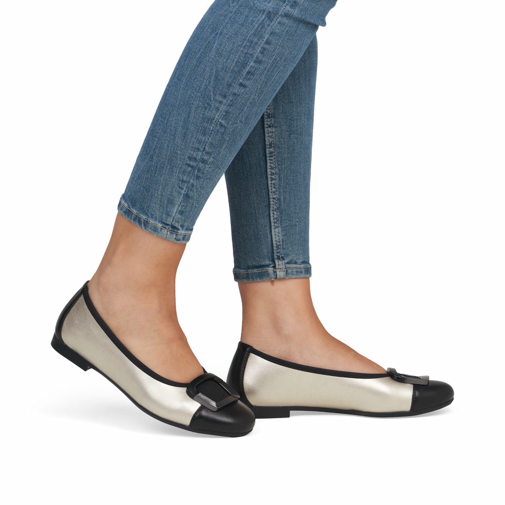 Remonte Damen Ballerinas - Metallic