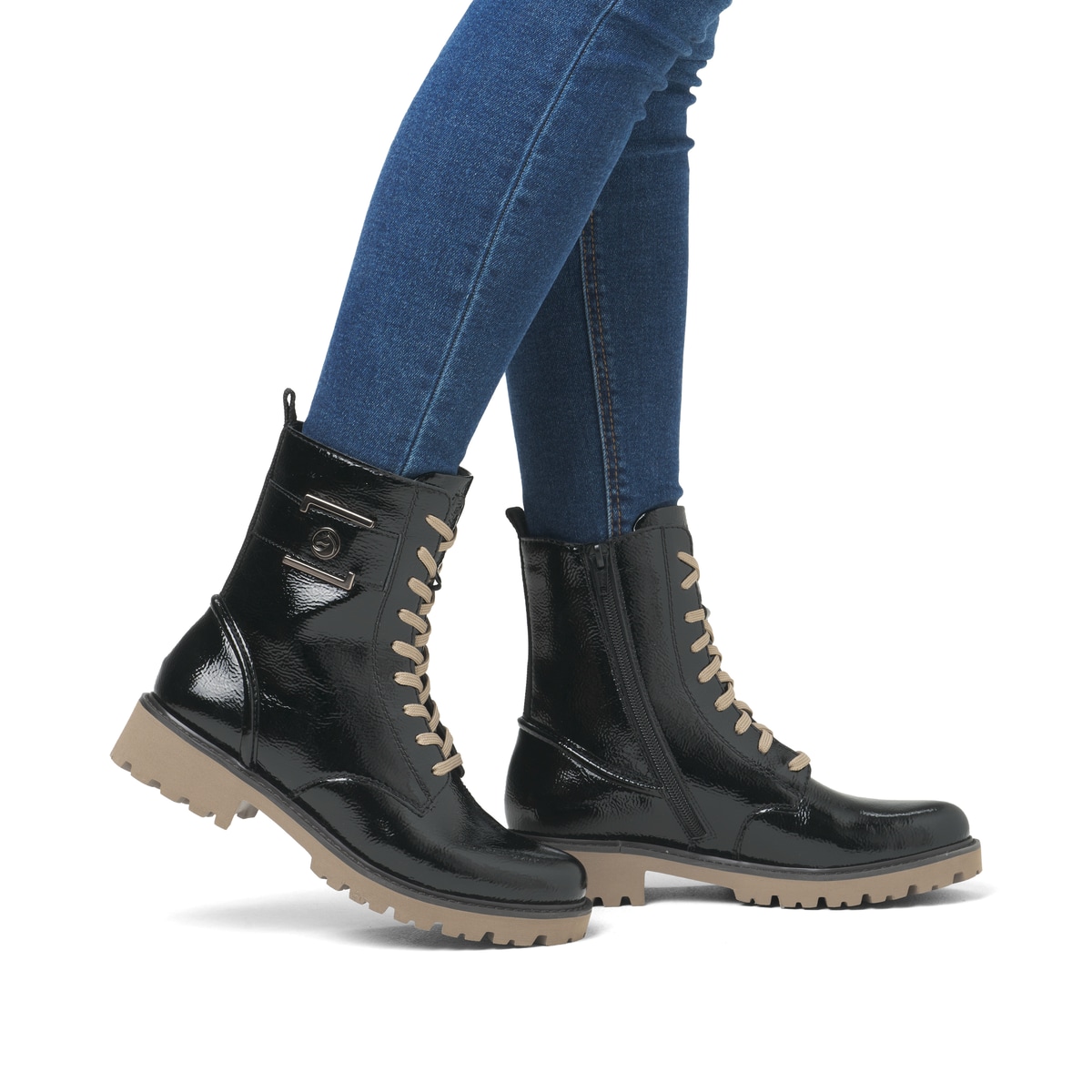 Remonte Damen Biker Boots - Schwarz