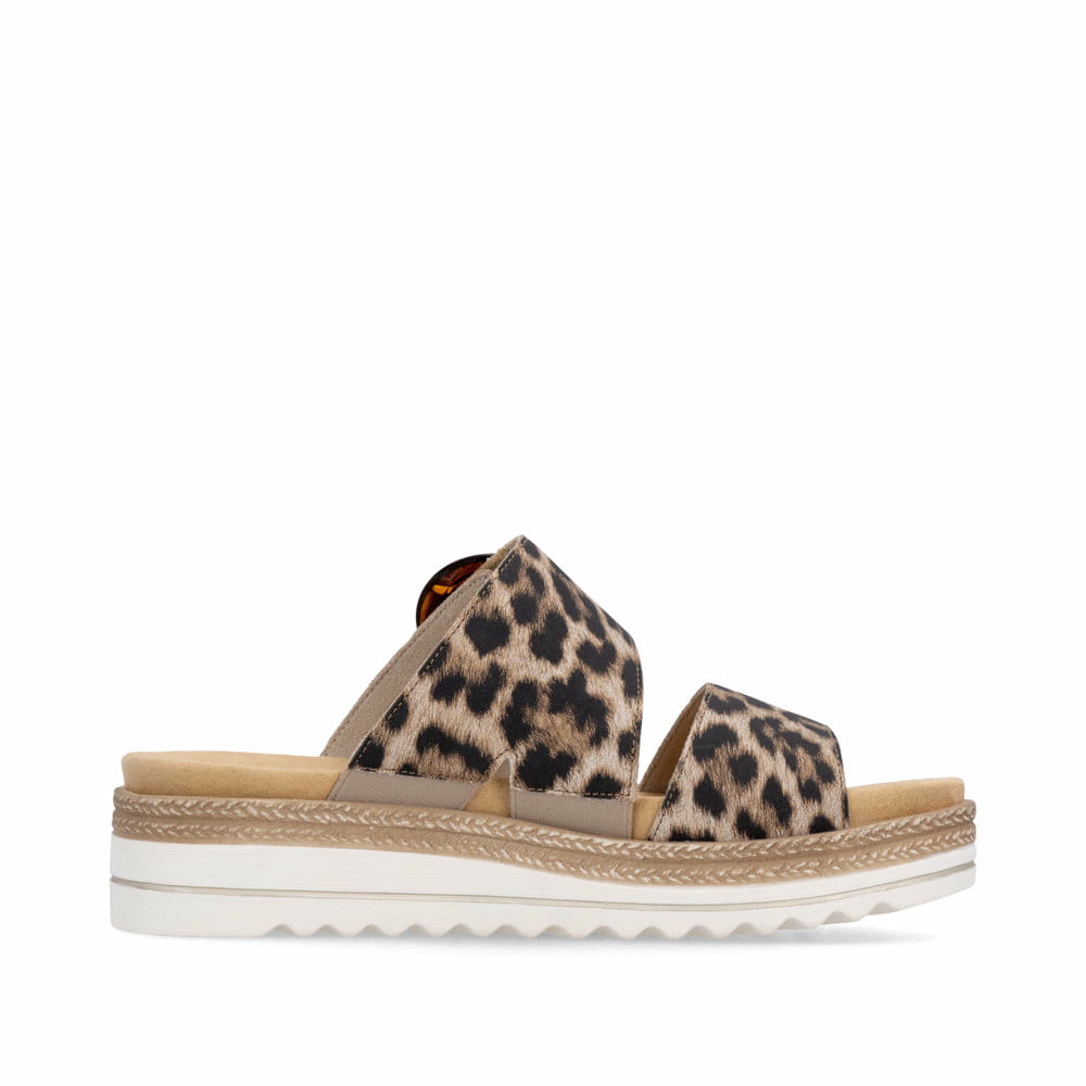 Remonte Damen Pantoletten - Animalprint