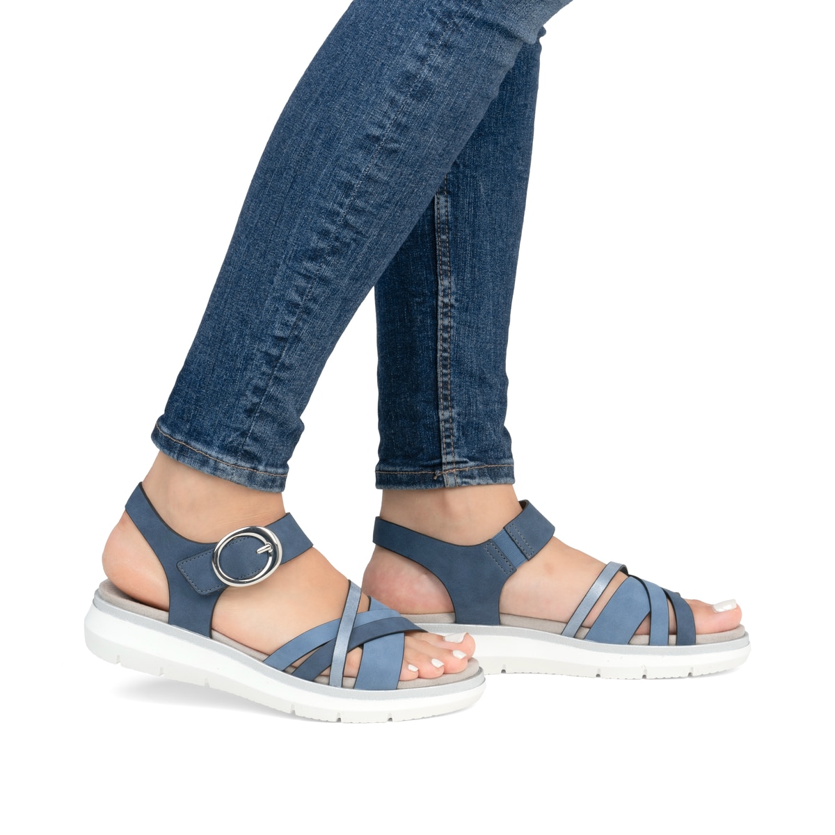 Remonte Damen Riemchensandalen - Blau