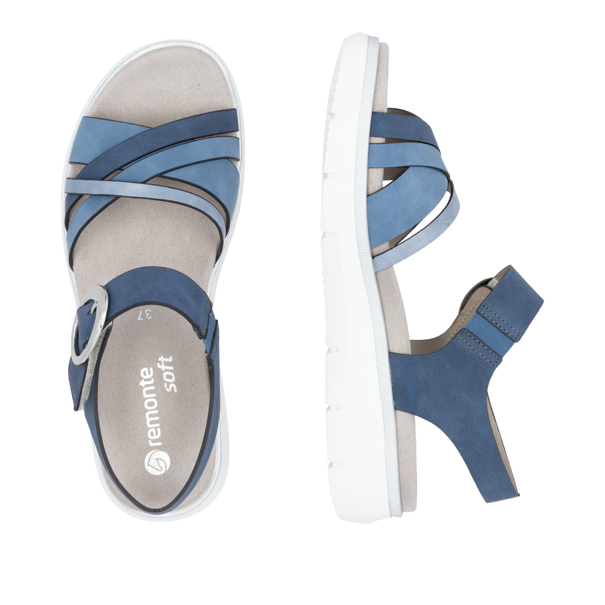 Remonte Damen Riemchensandalen - Blau