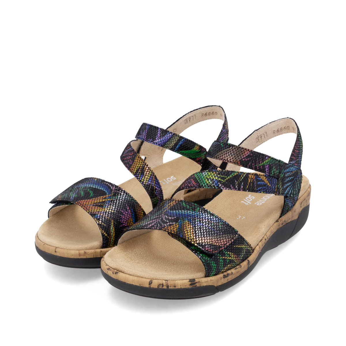 Remonte Damen Riemchensandalen - Schwarz