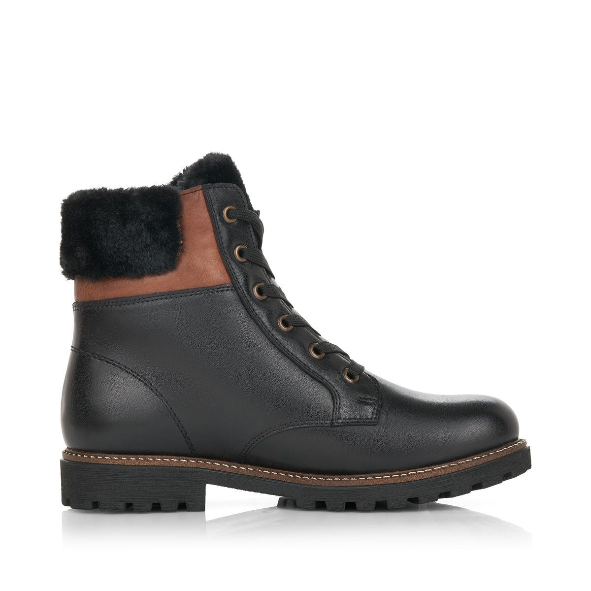 Remonte Damen Schnürstiefel - Schwarz