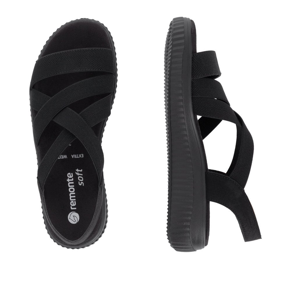 Remonte Damen Riemchensandalen - Schwarz