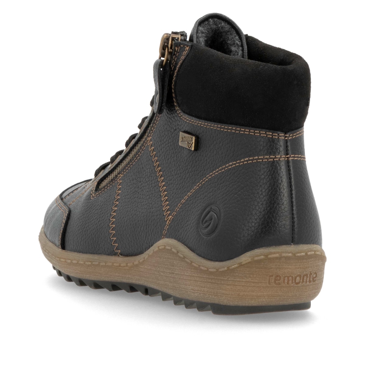 Remonte Damen Schnürstiefel - Schwarz