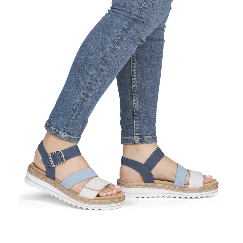 Remonte Damen Riemchensandalen - Blau