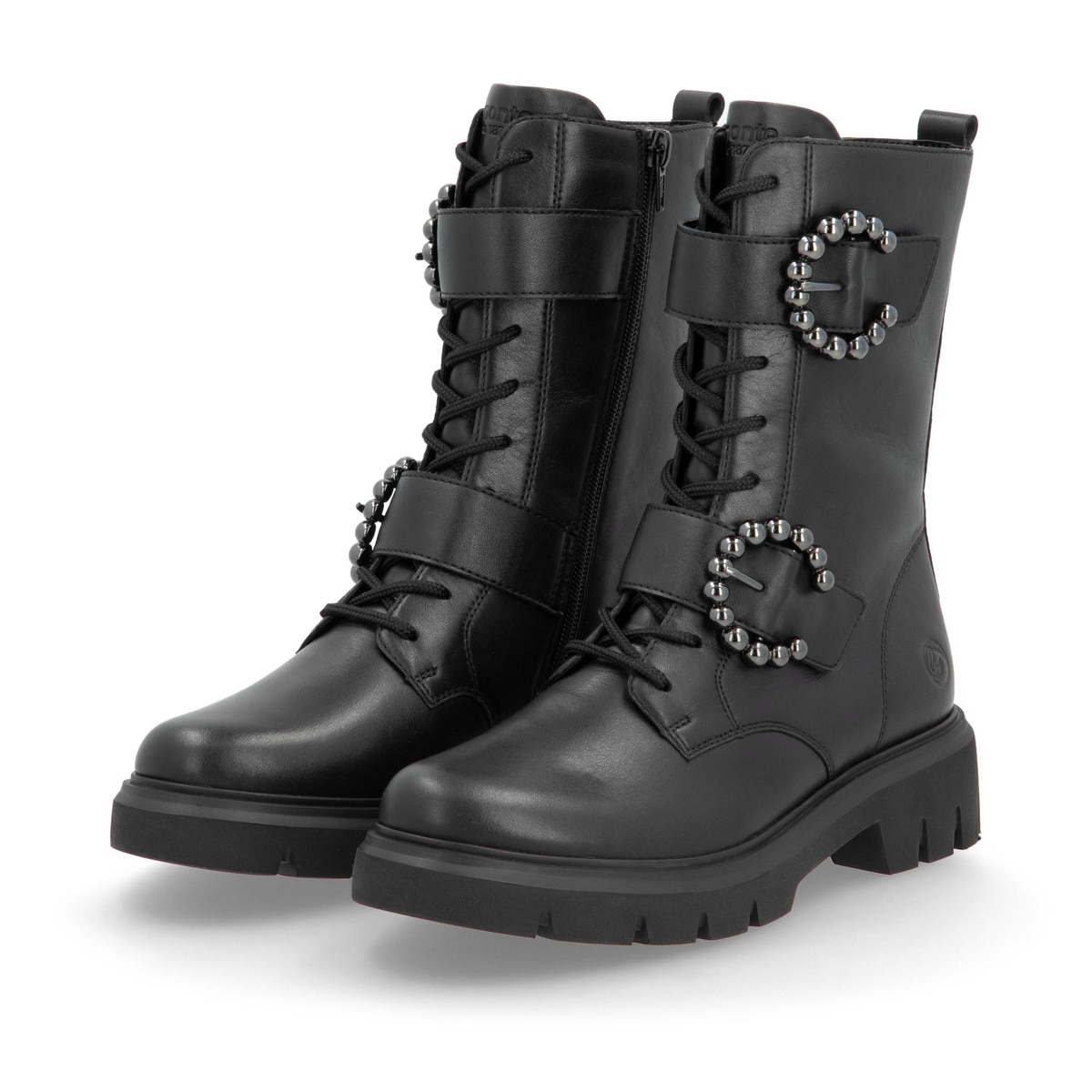Remonte Damen Schnürstiefel - Schwarz