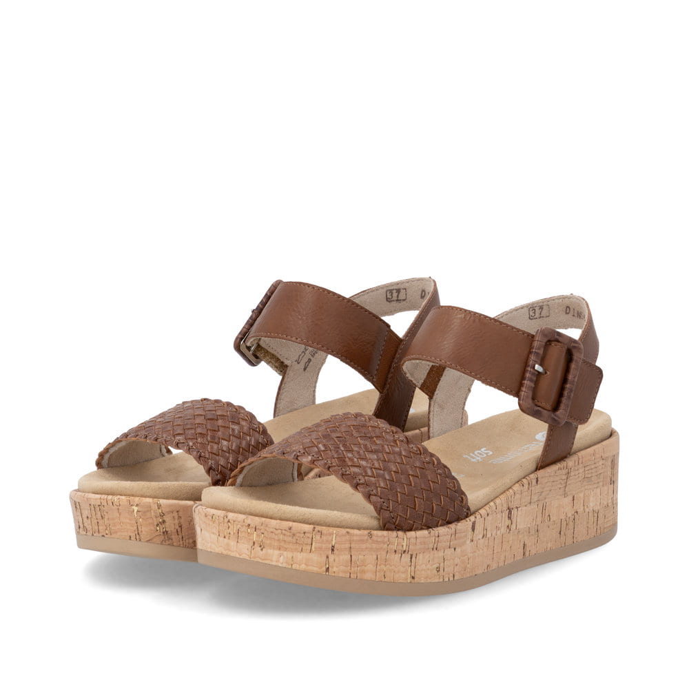 Remonte Damen Keilsandaletten - Braun