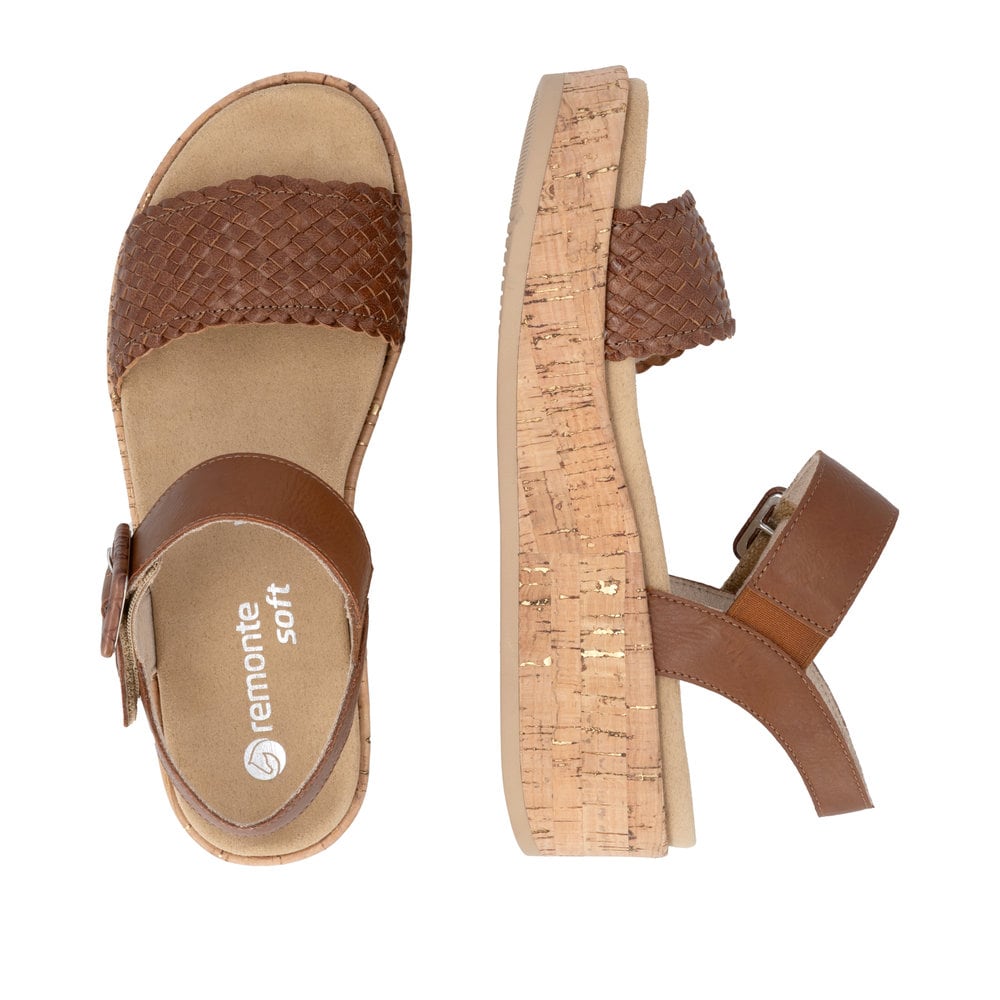 Remonte Damen Keilsandaletten - Braun