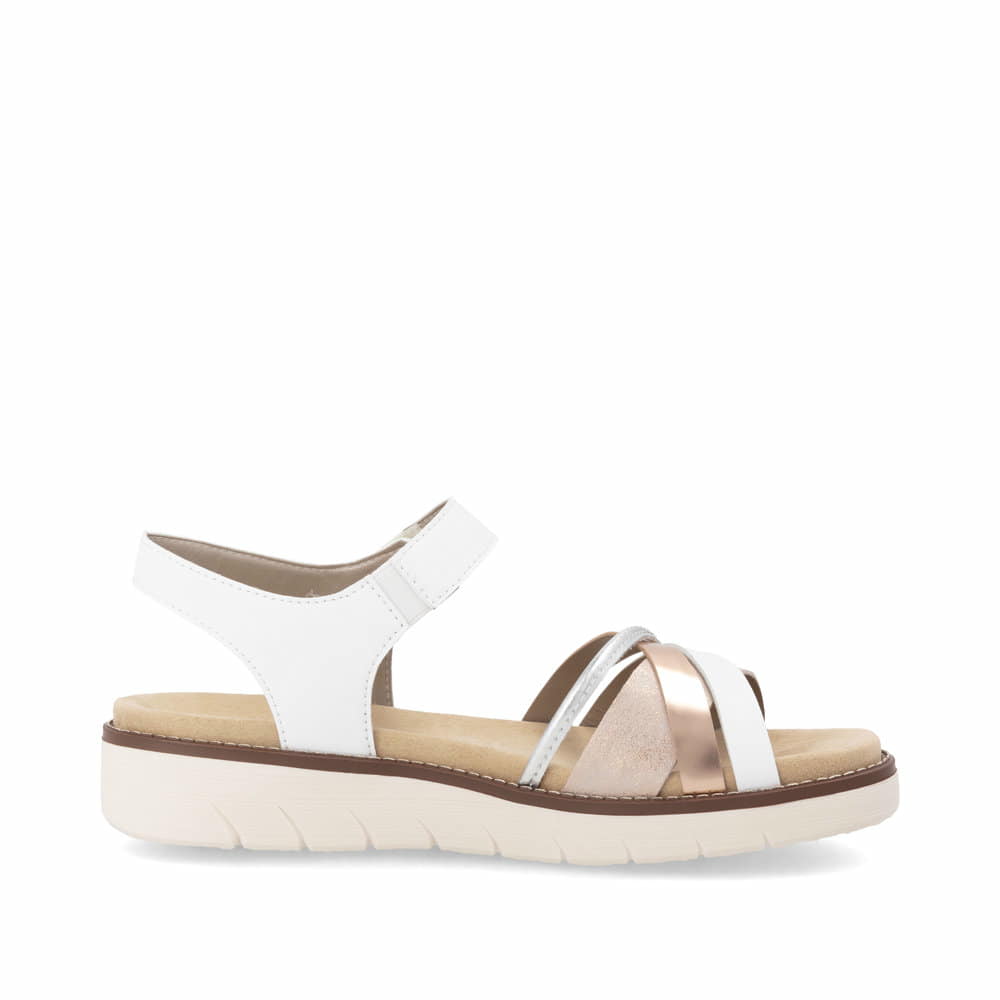 Remonte Damen Riemchensandalen - Weiss
