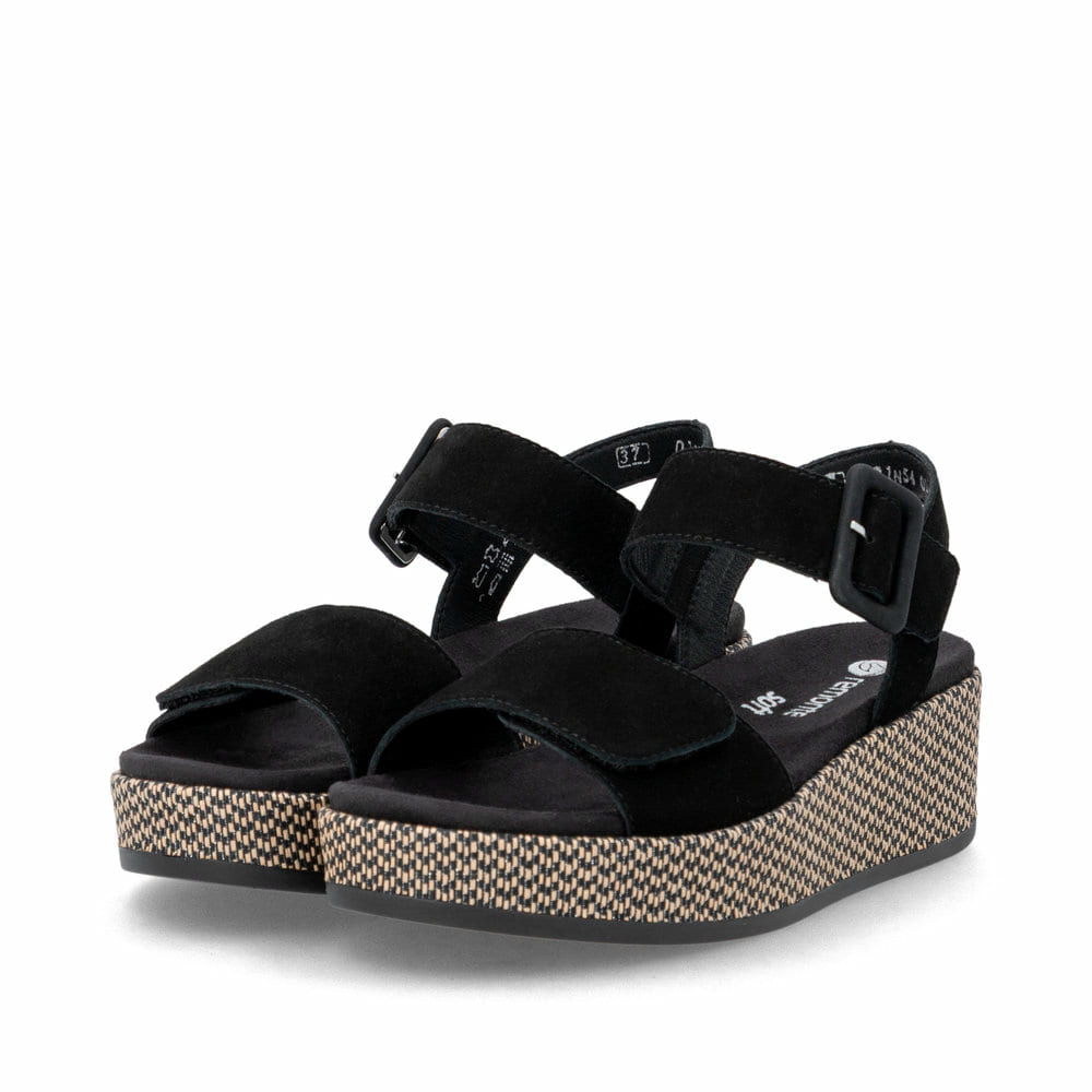 Remonte Damen Riemchensandalen - Schwarz