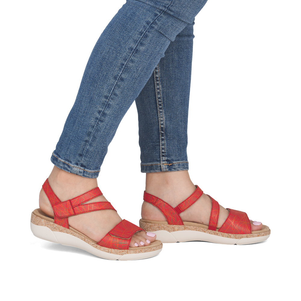 Remonte Damen Riemchensandalen - Rot