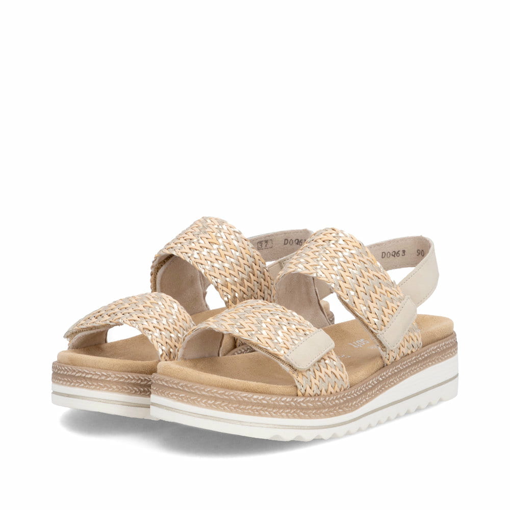 Remonte Damen Keilsandaletten - Metallic