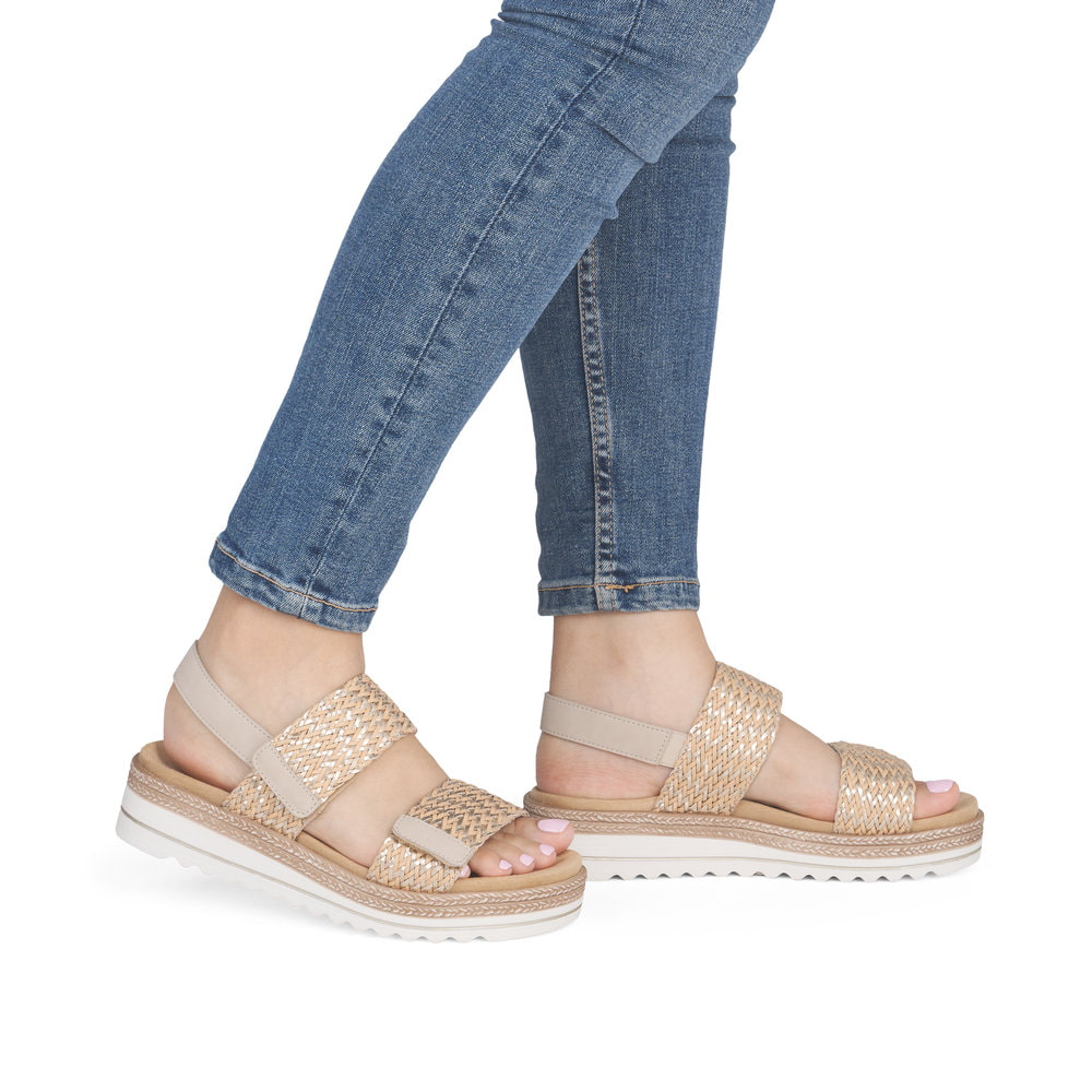 Remonte Damen Keilsandaletten - Metallic