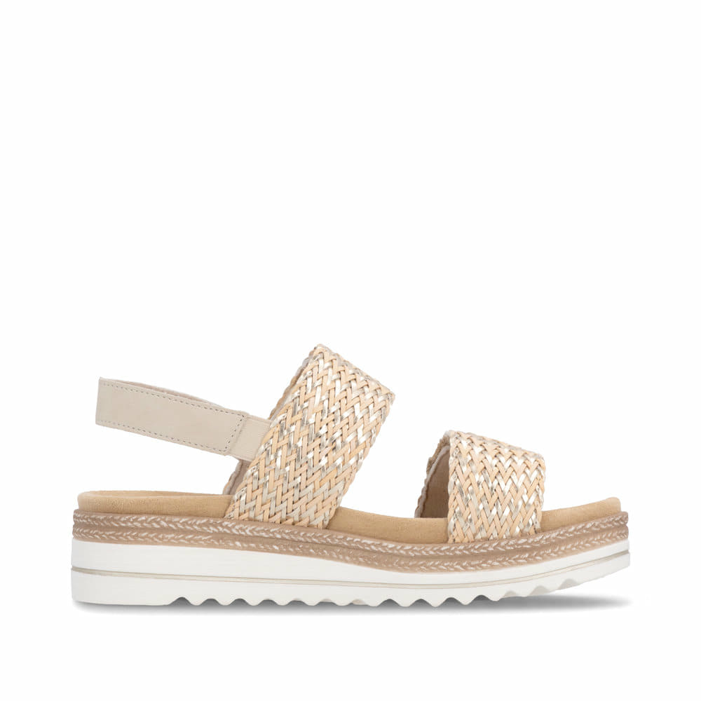 Remonte Damen Keilsandaletten - Metallic