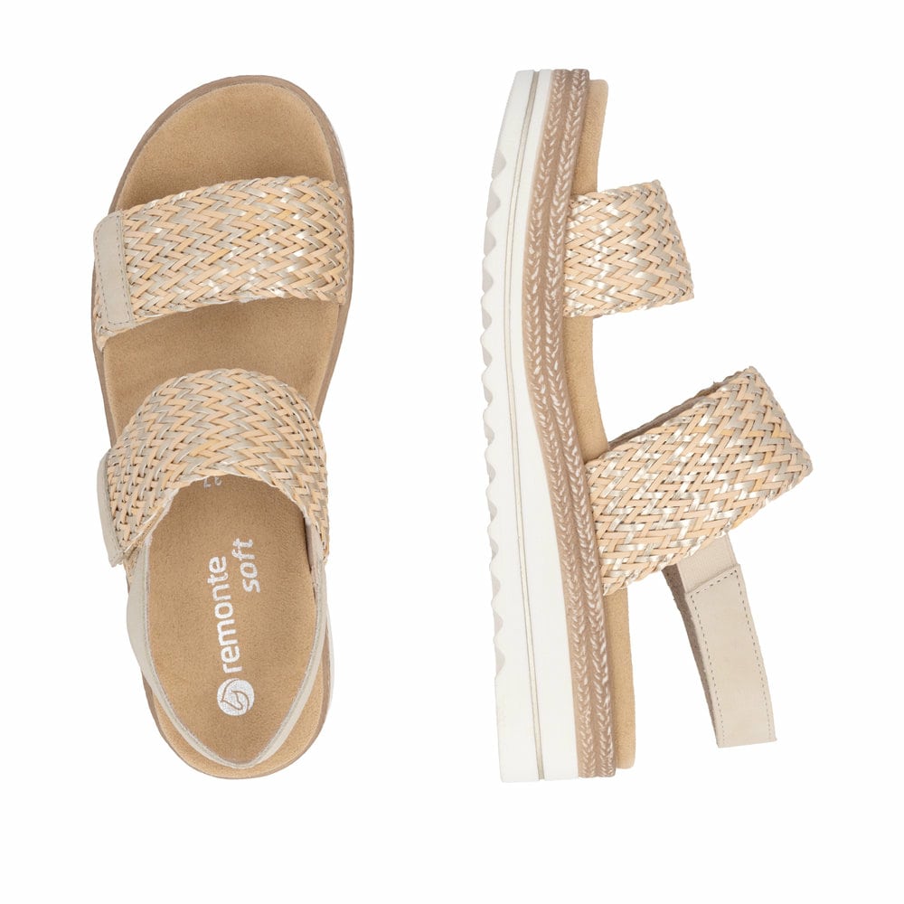 Remonte Damen Keilsandaletten - Metallic